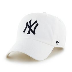 47 Brand MLB NY New York Yankees '47 Clean Up Cap White - B-NLRGW17GWS-WHA