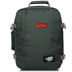 CabinZero Classic 2w1 28L Backpack black + Custom Love