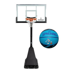 Set to Basketball Portable Stand OneTeam + Spalding Tune Squad Ball