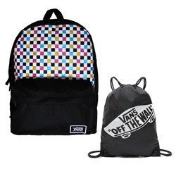 Vans Glitter Check Realm Backpack - VN0A48HGUX9 + Bag