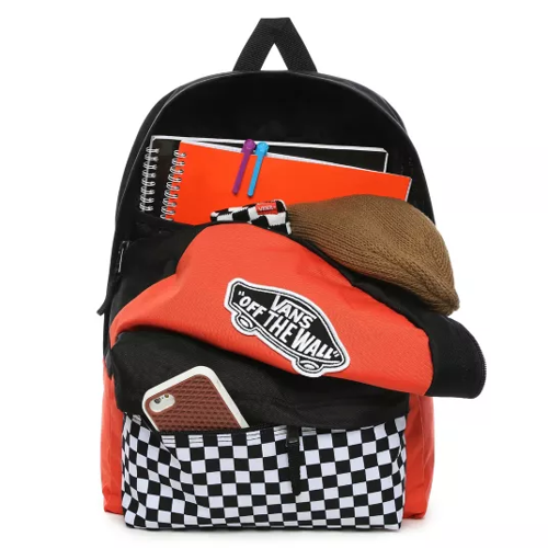  Vans Realm Paprika-Checkerboard Backpack - VN0A3UI6ZKF + Pencil Pouch