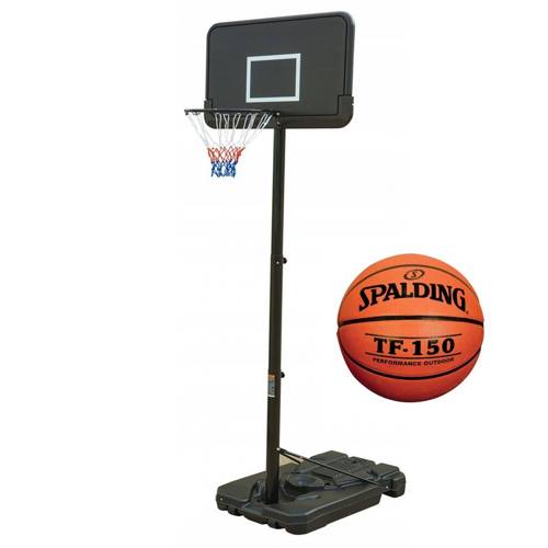 Basketball set Black 305 cm + Spalding Basketball TF-150