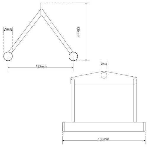 Double triangular handle for the multi-gym pulley K-SPORT - U007