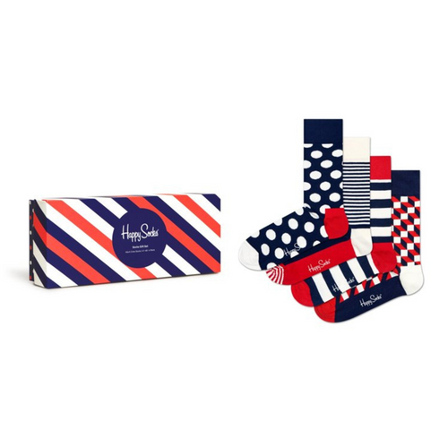 Gift box Happy Socks 4-pack Classic Navy - XBDO09-6002