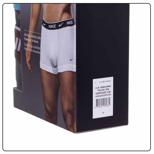 Nike Trunk 3PK Dri-Fit Everyday Cotton Stretch Shorty - 0000KE1008-MQG