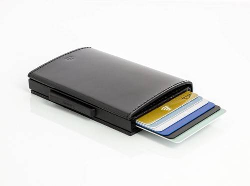 Ogon Designs Cascade Wallet Glossy Black RFID protect