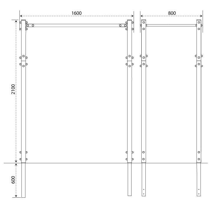 Outdoor ladder bar garden stationary for trainings  K-SPORT - KSOZ008