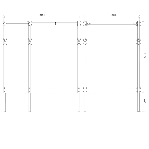 Pull-up bar  external garden ladder K-SPORT - KSOZ009