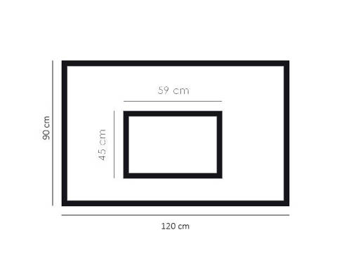 RomiSport 120 x 90 cm Laminat Basketball Backboard - Kos000005