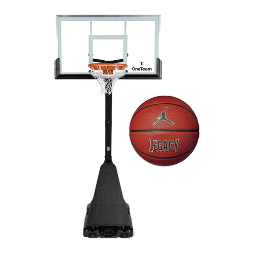 Set to Basketball Portable Stand OneTeam + Air Jordan Legacy 2.0 Ball