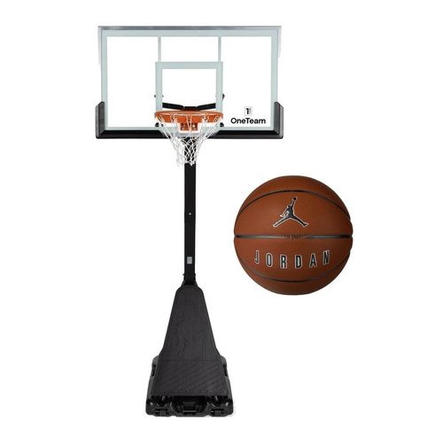 Set to Basketball Portable Stand OneTeam + Air Jordan Ultimate 2.0 Ball
