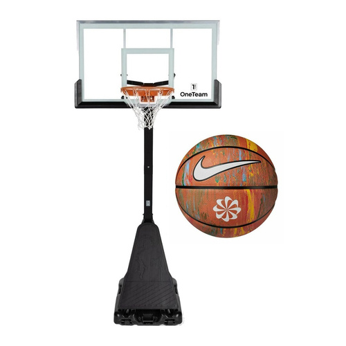 Set to Basketball Portable Stand OneTeam + Nike Everyday Playground 8P Ball