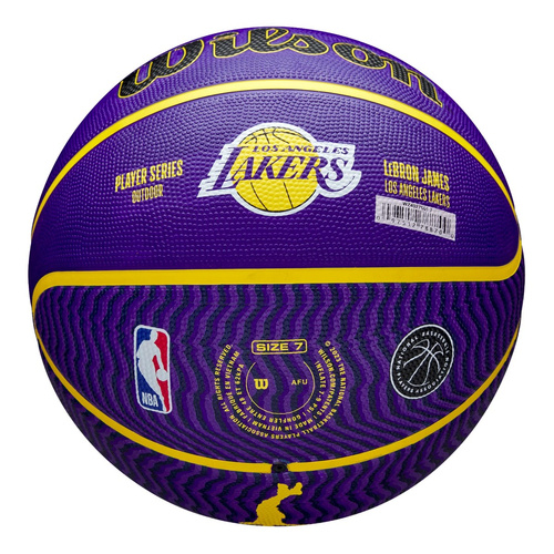 Set to Basketball Portable Stand OneTeam + Wilson LeBron James Los Angeles Lakers Ball