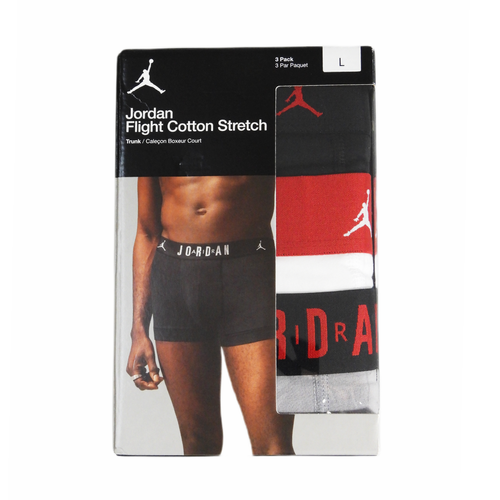 Sport Panties Boxers Air Jordan Flight Cotton Core 3-pack Grey/Black/White- JM0693-F66