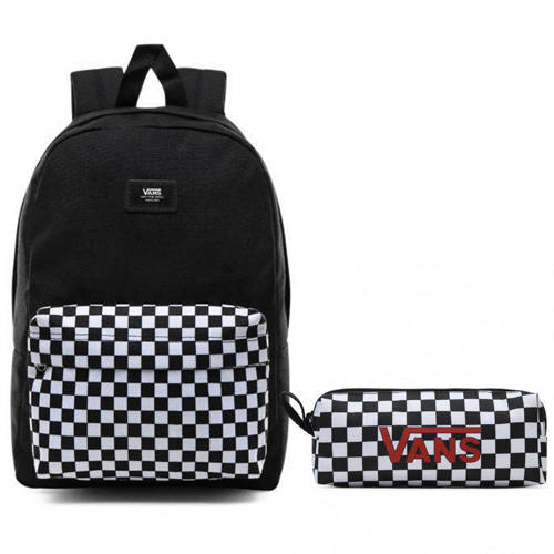 VANS New Skool Checkerboard Backpack-VN0002TL2OB + Pencil Pouch