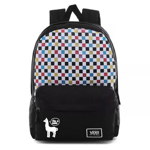 Vans Glitter Check Realm Backpack Custom Lama - VN0A48HGUX9