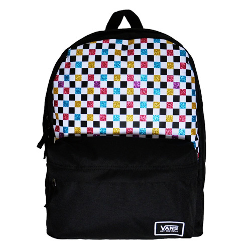 Vans Glitter Check Realm Backpack - VN0A48HGUX9 + Bag