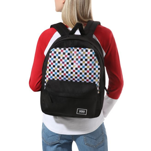 Vans Glitter Check Realm Backpack - VN0A48HGUX9 + Bag