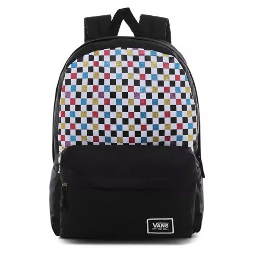 Vans Glitter Check Realm Backpack - VN0A48HGUX9 - Custom Panda Not Today