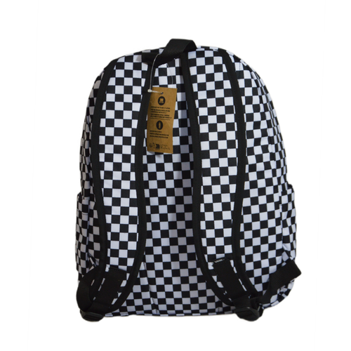 Vans Old Skool Check Backpack White-Black VN000H4XY281 + Custom Little Red Roses