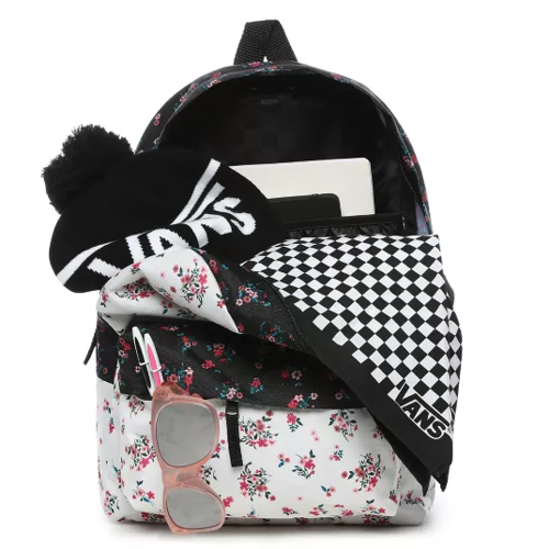 Vans Realm Classic Beauty Floral Patchwork Backpack + Bag + Pencil