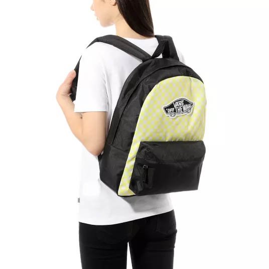 Vans Realm Lemon Tonic Checkerboard Backpack - VN0A3UI6VD7