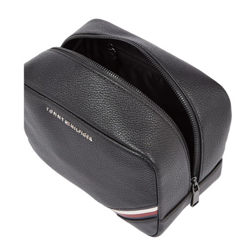 Washbag for men black small bag Tommy Hilfiger Th Central Washbag - AM0AM11588