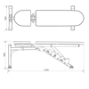 Folding oblique training bench for barbell stands K-SPORT - KSSL010