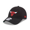 New Era 9FORTY Chicago Bulls Team Side Patch Black Strapback Cap - 60364397