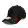 New Era 9FORTY Los Angeles Dodgers Essential Black Strapback Custom Rose - 12052000