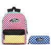 Vans Checker Block Backpack - VN0A3UI6ZL1 + Pencil Pouch