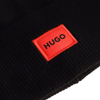 Winter hat Hugo Boss Xaff 6 black with red logo - 50496011-001