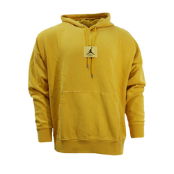 Air Jordan Essentials Statement Fleece Washed Pullover Hoodie Yellow Ochre - FB7290-752