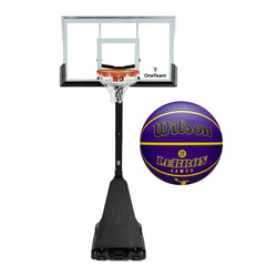 Set to Basketball Portable Stand OneTeam + Wilson LeBron James Los Angeles Lakers Ball