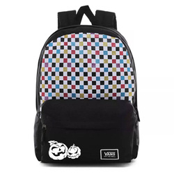 Vans Glitter Check Realm Rucksack Custom Hallowenn Pumpkins  - VN0A48HGUX9