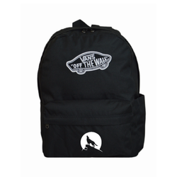 Vans Old Skool Classic Backpack Black VN000H4YBLK1 + Custom Wolf