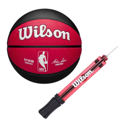 Wilson 2023-2024 NBA Chicago Bulls + WILSON BSKT 6" CLEAR PUMP