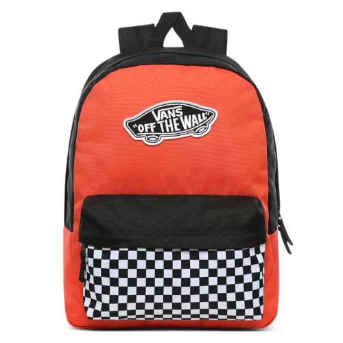  Vans Realm Paprika-Checkerboard Rucksack + Benched Bag + Pencil Pouch