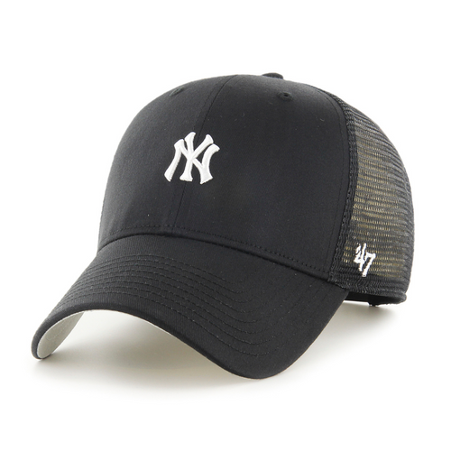 47 Brand MLB NY New York Yankees Base Runner Mesh Trucker Cap - B-BRNMS17CTP-BK