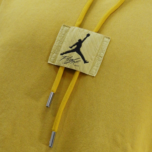 Air Jordan Essentials Statement Fleece Washed Pullover Hoodie Yellow Ochre - FB7290-752