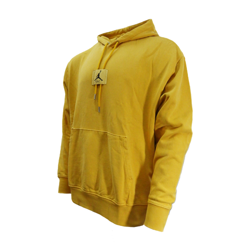 Air Jordan Essentials Statement Fleece Washed Pullover Hoodie Yellow Ochre - FB7290-752