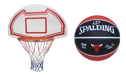 Basketball Backboard MASTER 90 x 60 cm + Spalding Chicago Bulls