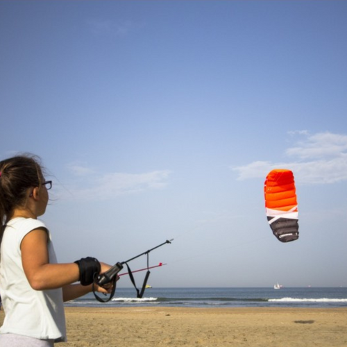 Chamber training kite with bar 2,5 m CrossKites Boarder Fluor Orange - VMCK1125