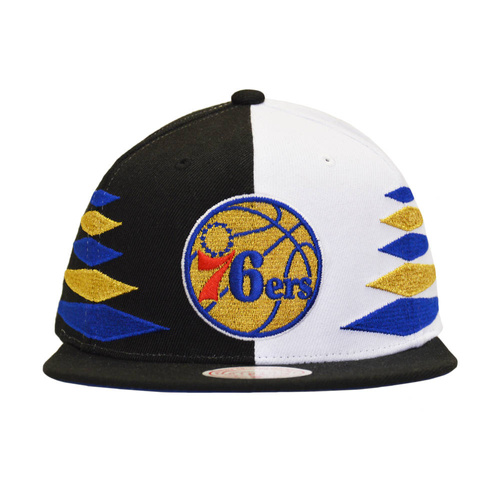 Mitchell & Ness NBA Diamond Cut Philadelphia 76ers Snapback Cap - HHSS1093-P76YYPPPBKWH