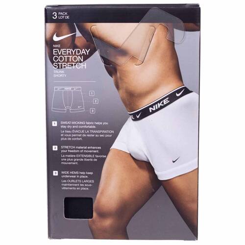 Nike Trunk 3PK Dri-Fit Everyday Cotton Stretch Shorty - 0000KE1008-MQG