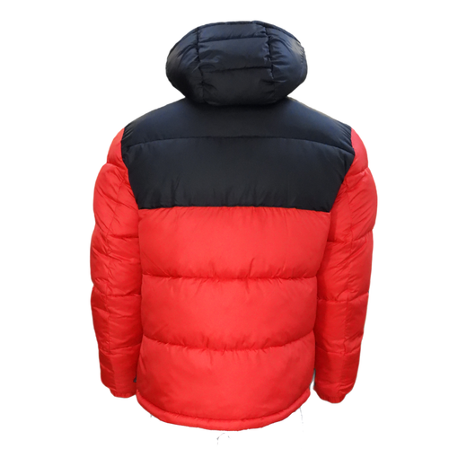 Puffer winter coat water repellent with stand collar red black Hugo Boss - 50496235-693