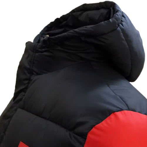 Puffer winter coat water repellent with stand collar red black Hugo Boss - 50496235-693