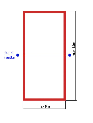 RomiSport Court Lines 9 x 18m Red - Lin000014