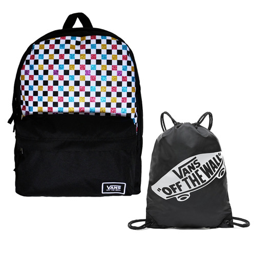 Vans Glitter Check Realm Rucksack - VN0A48HGUX9 + Bag