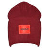 Logo label beanie Winter hat Hugo Boss Dark Red - 50496011-604